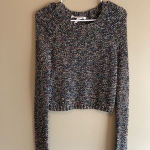 Long sleeve, multi-colored crop top